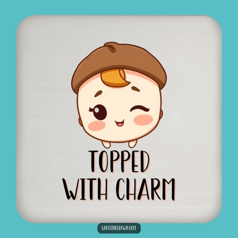 Funny Coffee Bean Hat Coaster: Protect Surfaces with Coffee Charm