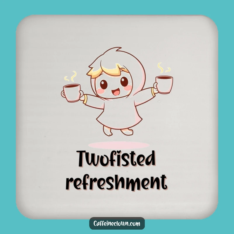 Funny Coffee Dance Coaster - Protect Surfaces with Humor, Perfect Gift!