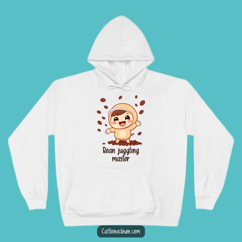 Cozy Funny Coffee Bean Juggling Hoodie: Warm and Humorous Gift