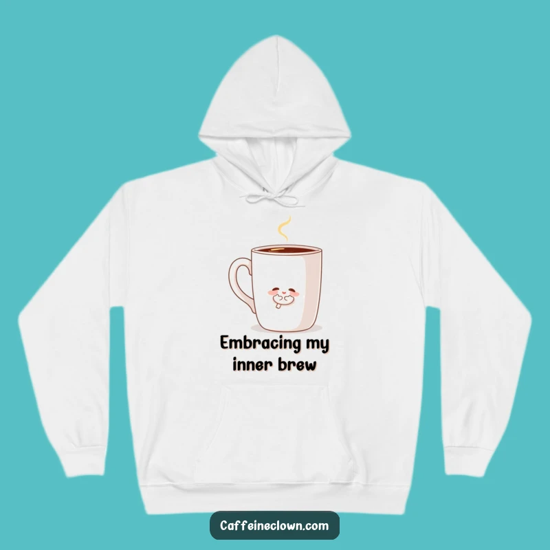 Funny Hugging Coffee Lover Hoodie: Sweet Character's Cozy Comfort Gift