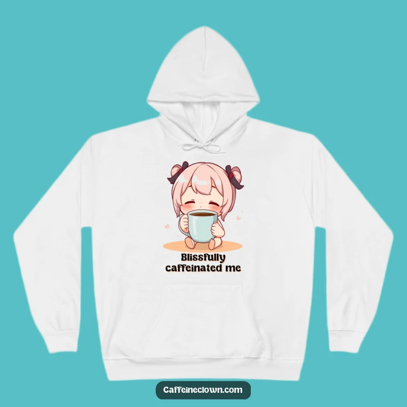 Funny Blissful Coffee Sip Hoodie: Cozy Up in Coffee Heaven