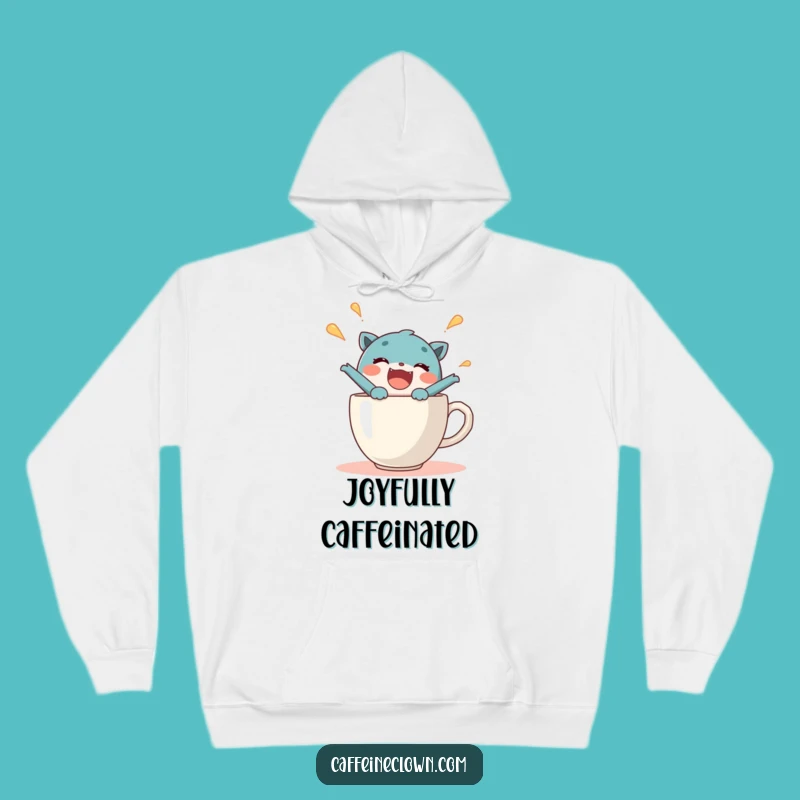 Funny Coffee Joy Burst Hoodie - Cozy & Exuberant, Perfect Gift!
