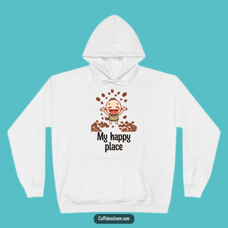 Funny Hoodie: Coffee Bean Juggling Character - Cozy Humor Gift!
