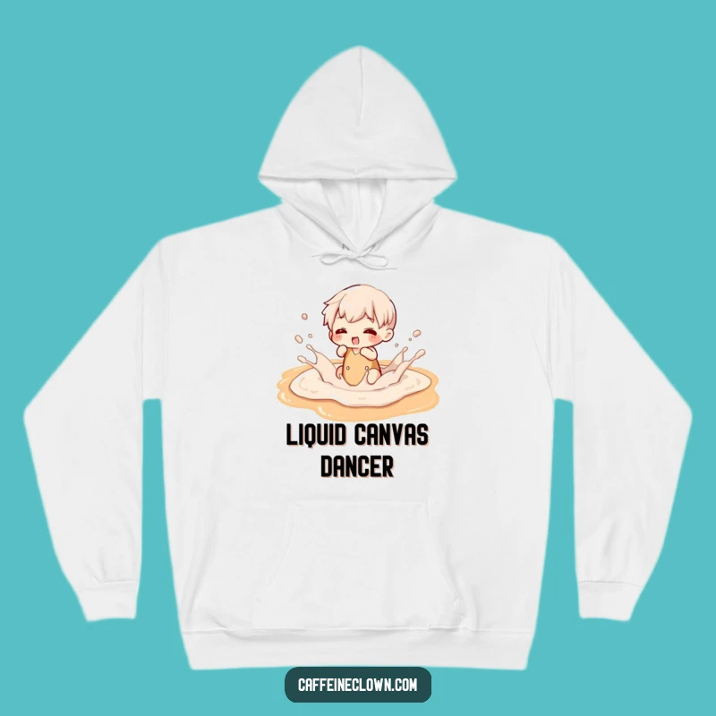 Funny Latte Art Splash Hoodie - Cozy Character Coffee Comfort Gift