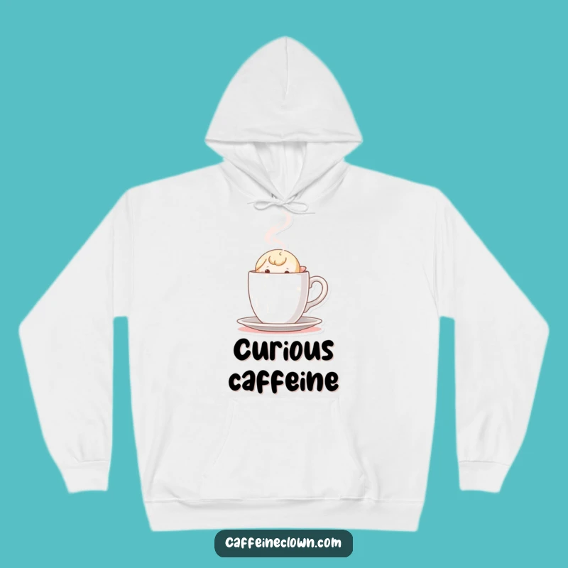 Funny Peekaboo Coffee Hoodie: Curious Character, Cozy & Comical Gift!