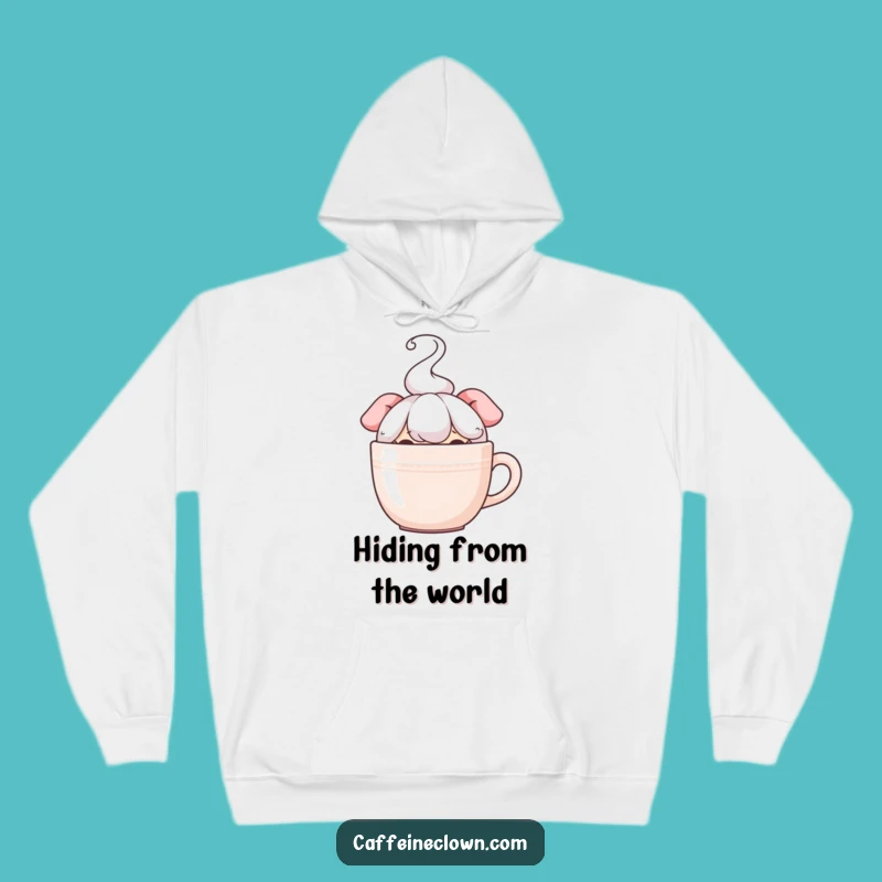 Funny Cozy Hiding Coffee Lover Hoodie: Warm & Hilarious Stealthy Drinker Gift
