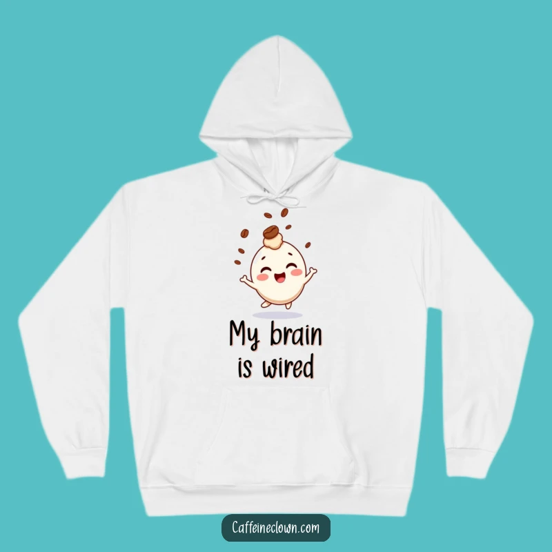 Funny Giggling Character Coffee Bean Hoodie - Cozy and Hilarious Gift for Coffee Fans