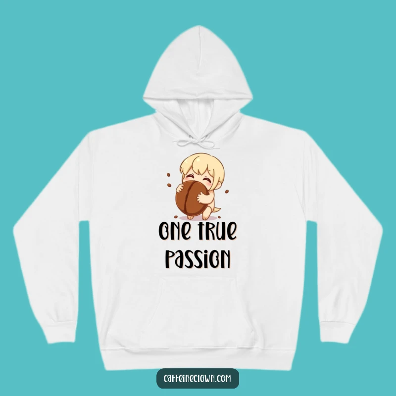 Funny Hoodie: Coffee Bean Hug Character - Cozy Love Gift!
