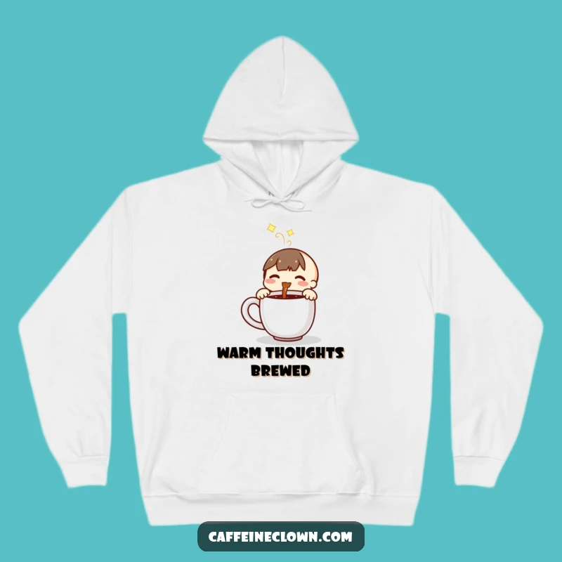 Funny Coffee Pouring Character Hoodie: Cozy Up with Your Favorite Brew!