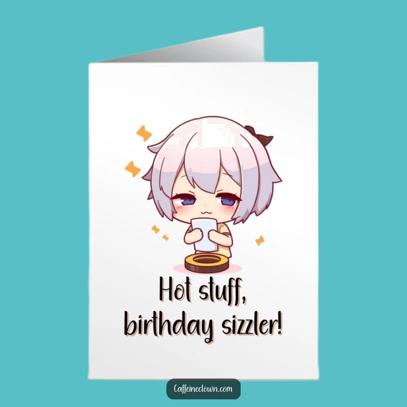 Free Printable Birthday Card Funny Overheated Giraffe, Hilarious DIY Downloadable Gift