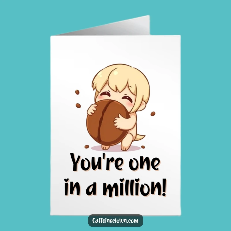 Free Printable Birthday Card: Coffee Bean Hug, Downloadable Joyful Gift!