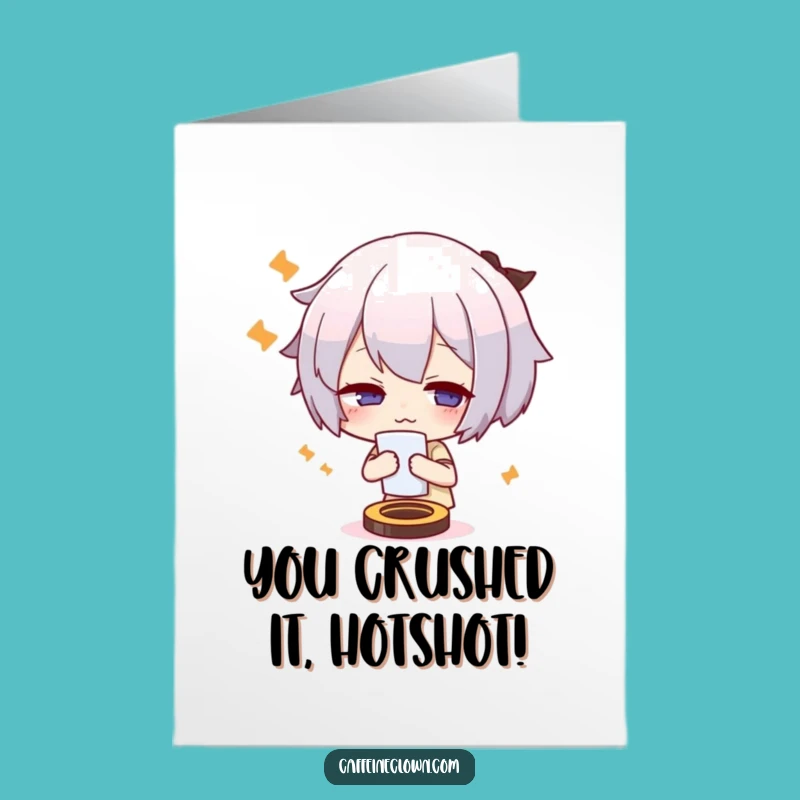 Free Printable Congrats Card Funny Overheated Character, Hilarious DIY Downloadable Gift