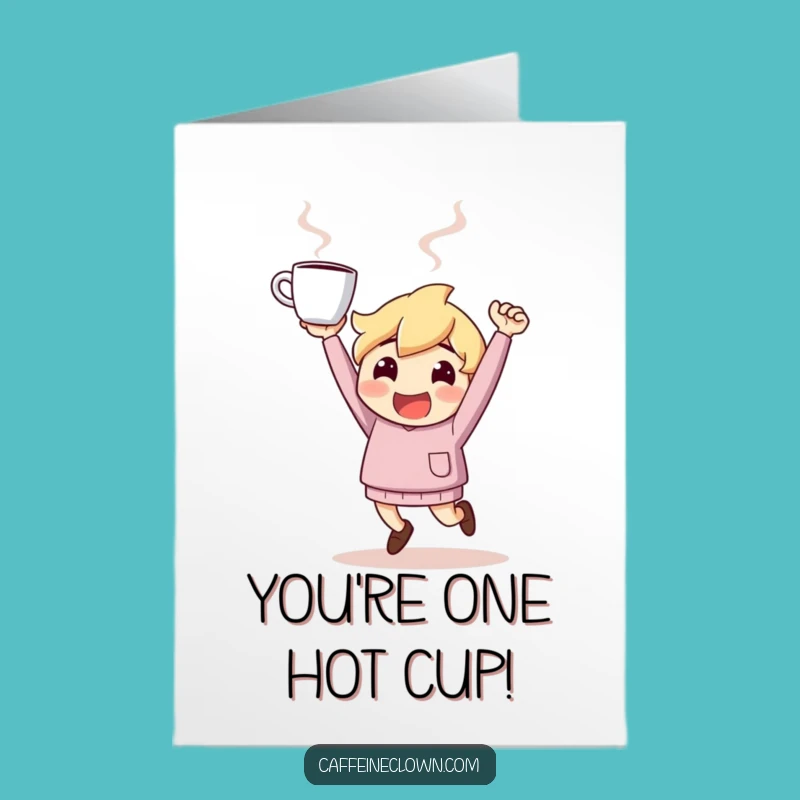 Free Printable Congrats Card: High-Energy Coffee Drinker, Downloadable Celebration!