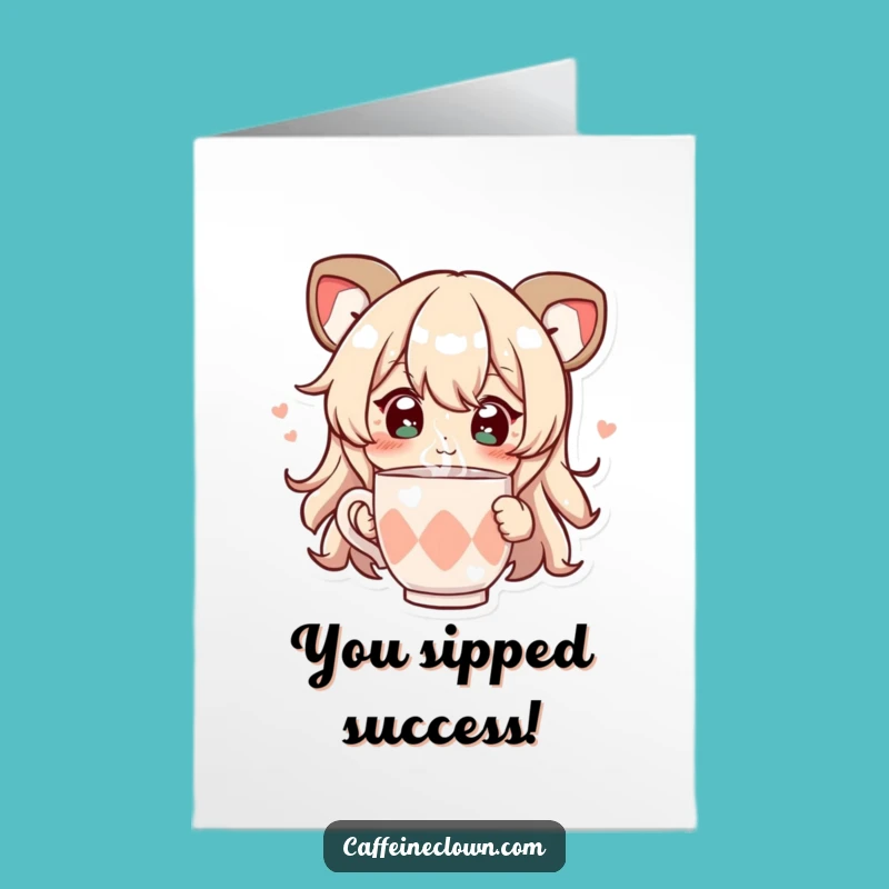 Free Printable Congrats Card: Sparkling Sipper, Humorous Celebration Gift