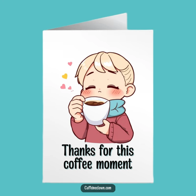 Free Printable Thank You Card: Coffee Blissful Sip, Funny Gift