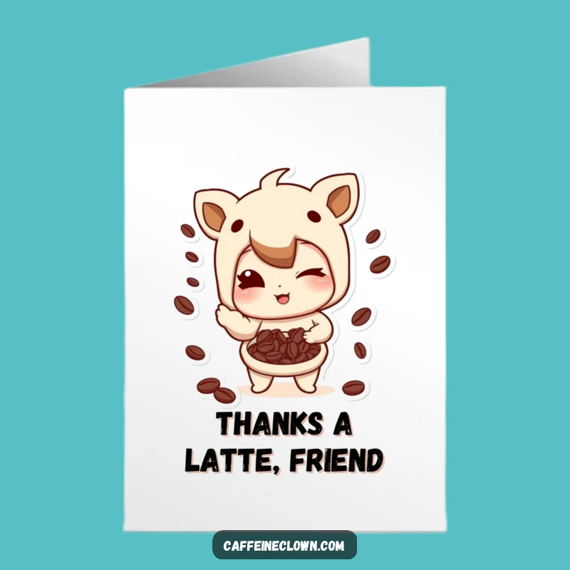 Free Printable Thank You Card: Winking Juggler, Humorous Downloadable Gift