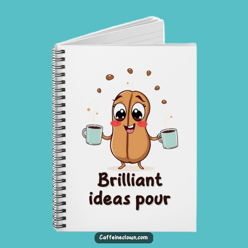 Funny Coffee Bean Notebook: Hyperactive Juggling Journal Gift
