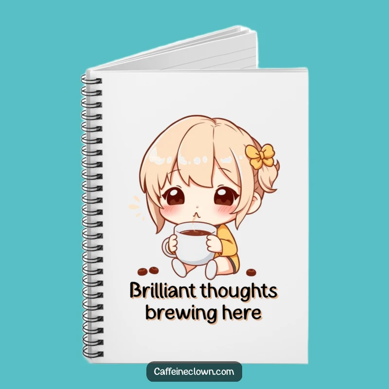 Funny Blissful Coffee Aroma Notebook - Journal Gift for Coffee Lovers