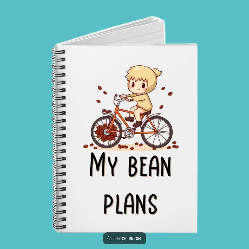 Funny Coffee Bean Bike Notebook: Journal Your Caffeine Journey