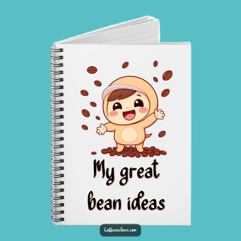 Funny Coffee Bean Juggling Notebook: Jot Down Ideas with Glee