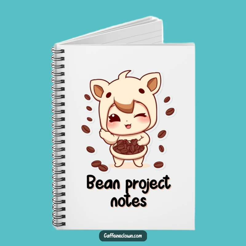 Funny Coffee Bean Juggling Notebook: Winking Notes, Perfect Gift!