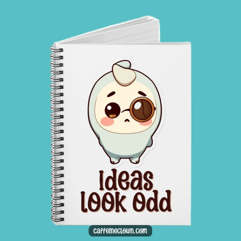 Funny Coffee Bean Monocle Notebook: Jot Down Surprised Thoughts