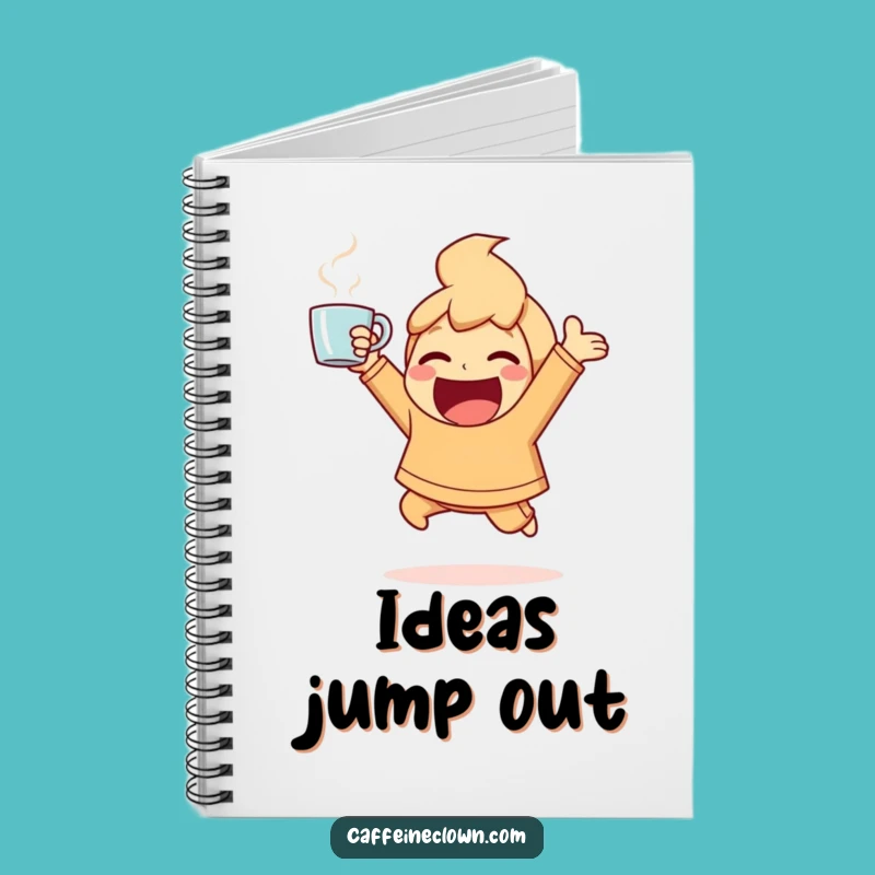 Funny Ecstatic Coffee Notebook: Capture Your Bouncing Ideas
