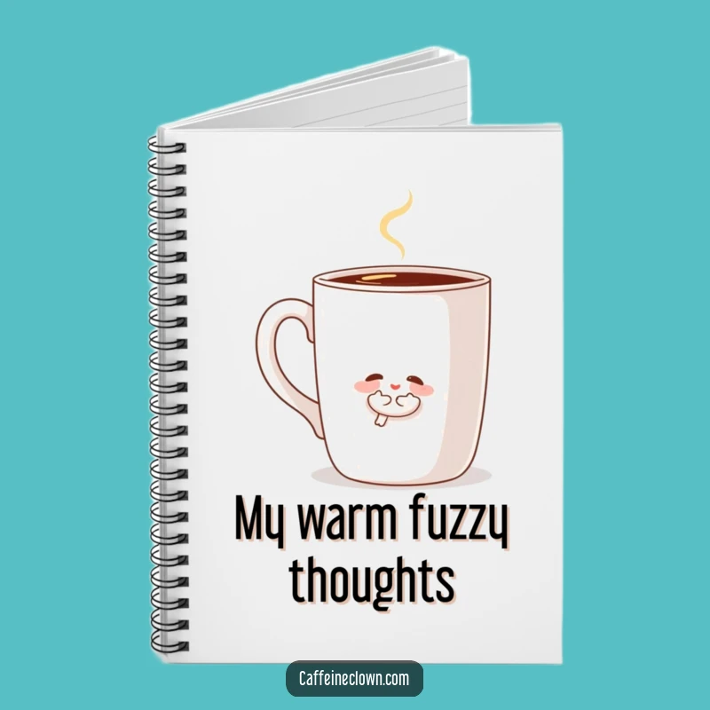 Funny Hugging Coffee Thoughts Notebook: Sweet Character's Cozy Journal Gift