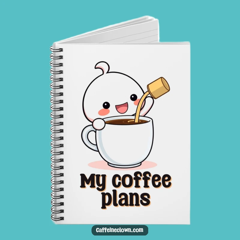 Funny Kawaii Coffee Notebook: Gigantic Pour, Perfect Gift For Writers!