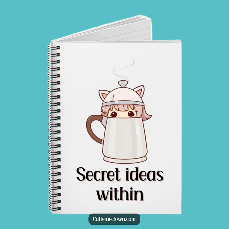 Funny Peek-a-Brew Coffee Pot Notebook - Journal Gift for Coffee Lovers