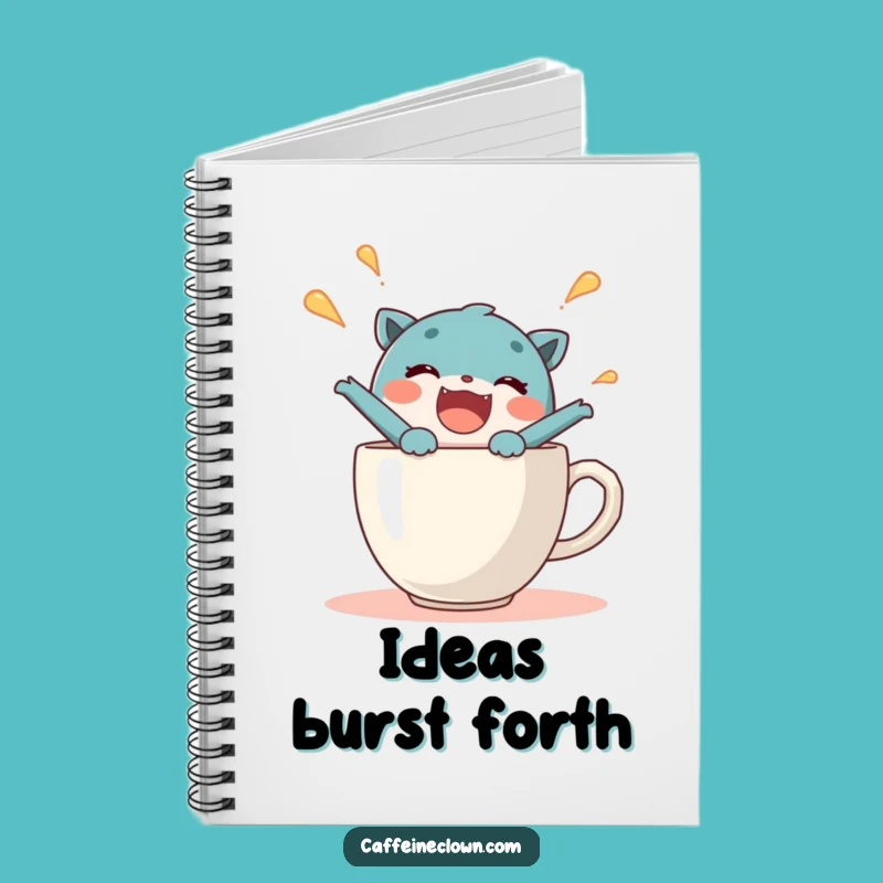 Funny Coffee Joy Burst Notebook - Capture Your Excitement, Perfect Gift!