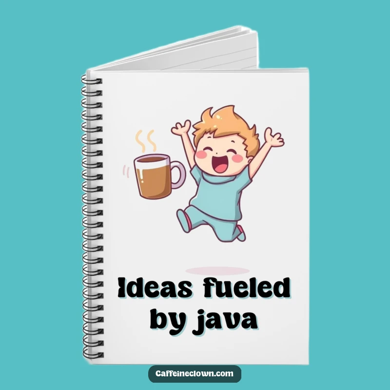 Funny Leaping Coffee Thoughts Notebook: Figure's Delightful Journal Gift