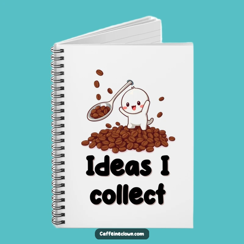 Funny Coffee Bean Catcher Notebook - Jot Down Adventures, Perfect Gift!
