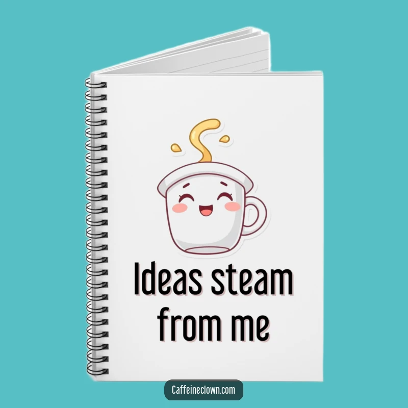 Funny Coffee Mug Hat Notebook: Jot Down Ideas with Joyful Steam
