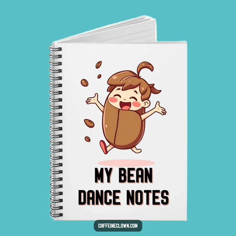Funny Dancing Coffee Bean Notebook: Jot Down Your Rhythms