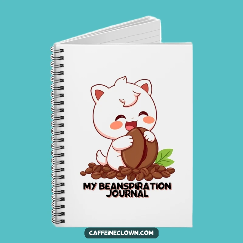 Funny Giggling Coffee Bean Notebook - Journal Gift for Coffee Lovers