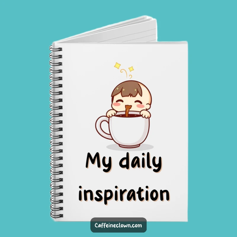 Funny Coffee Pouring Character Notebook: Jot Down Your Thoughts with Joy!