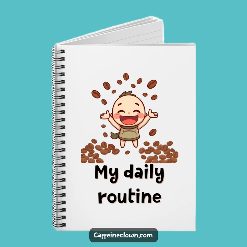 Funny Notebook: Coffee Bean Juggling Character - Jot Down Funny Ideas!
