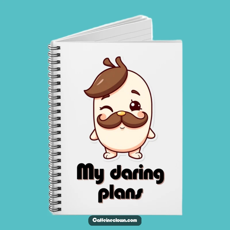 Funny Coffee Mustache Notebook: Jot Down Ideas with Cheeky Flair!