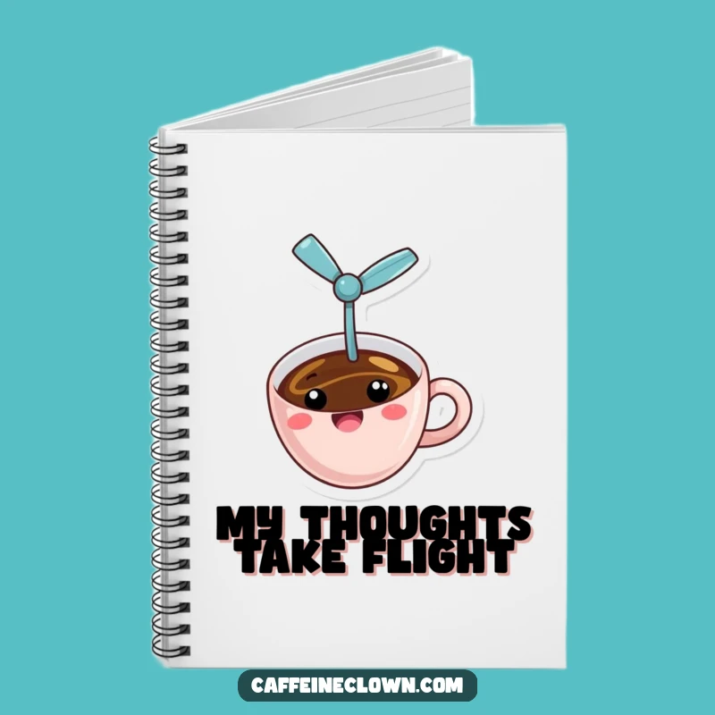 Funny Flying Coffee Notebook: A Hilarious Journal, Perfect Funny Gift