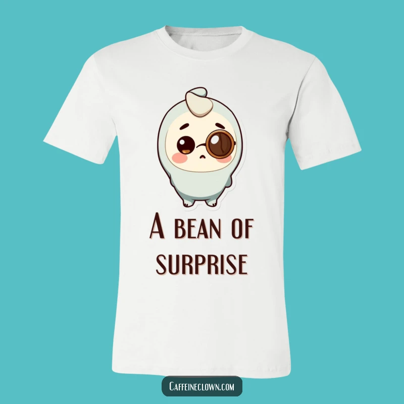 Funny Coffee Bean Monocle T-Shirt: Wear Your Astonishment!