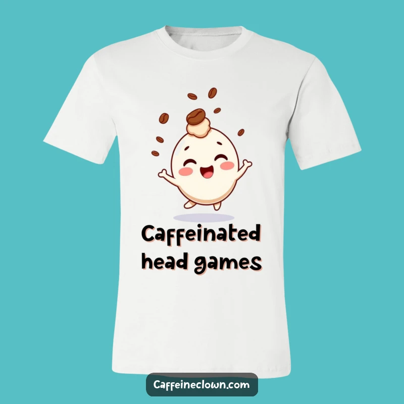 Funny Giggling Character Coffee Bean T-Shirt - Whimsical and Hilarious Gift