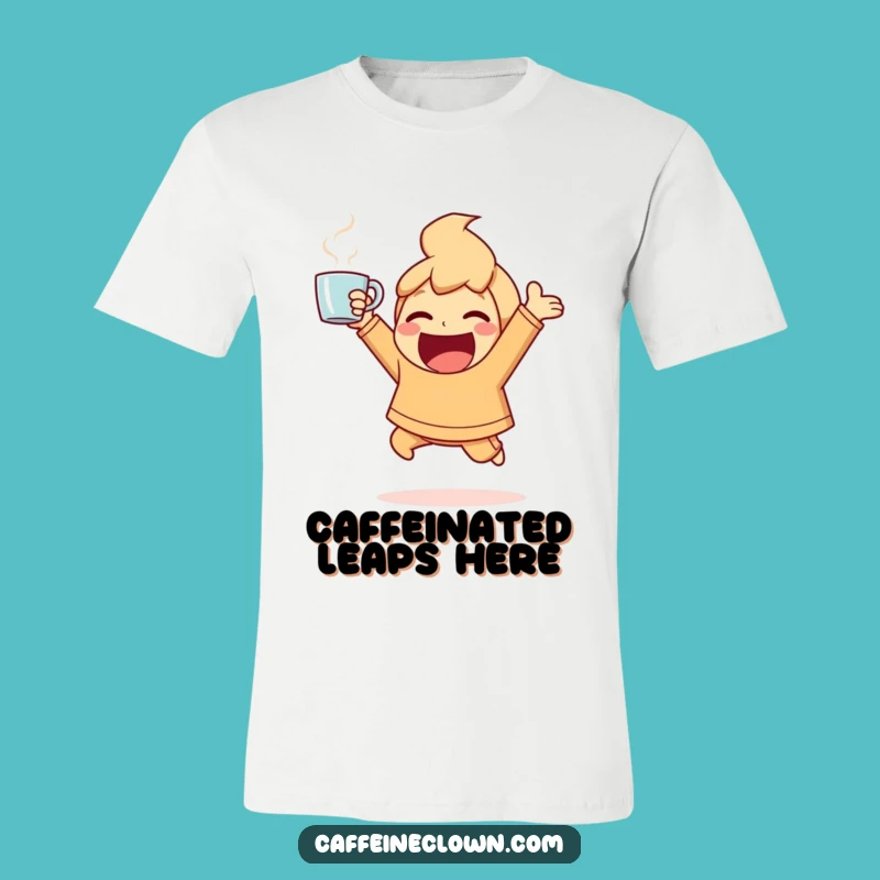 Funny Ecstatic Coffee T-Shirt: Wear Your Energy with This Hilarious Tee