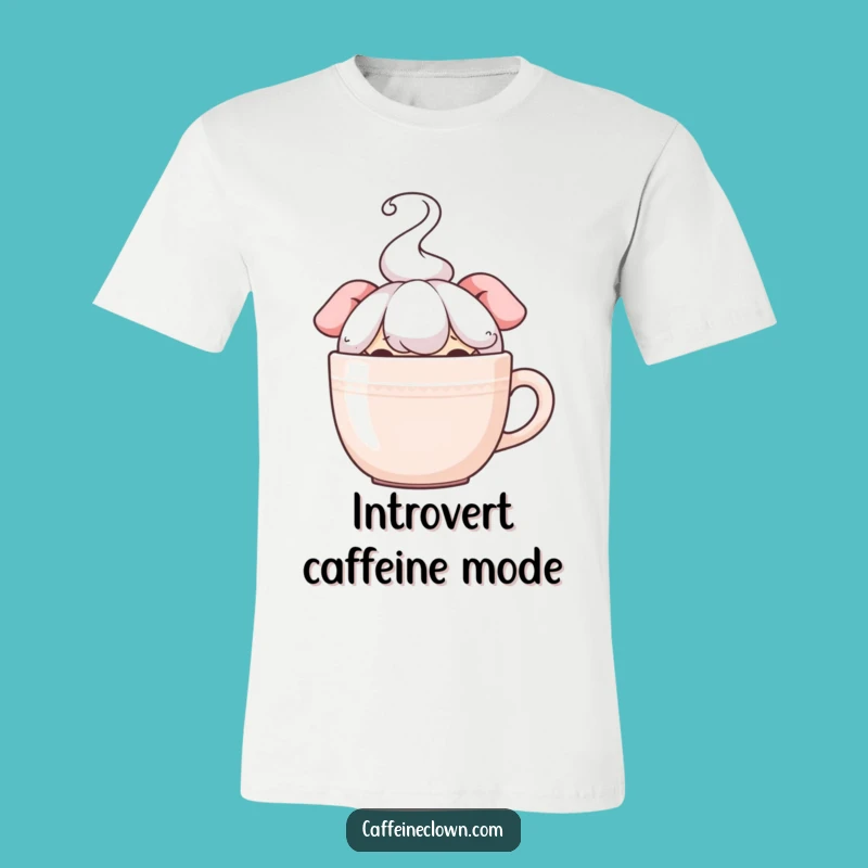 Funny Hiding Coffee Fanatic T-Shirt: Hilarious Stealthy Caffeine Lover Tee Gift