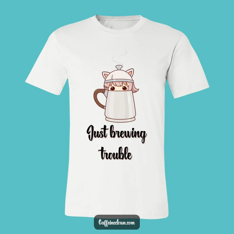 Funny Peek-a-Brew Coffee Pot T-Shirt - Hilarious Gift for Coffee Fanatics