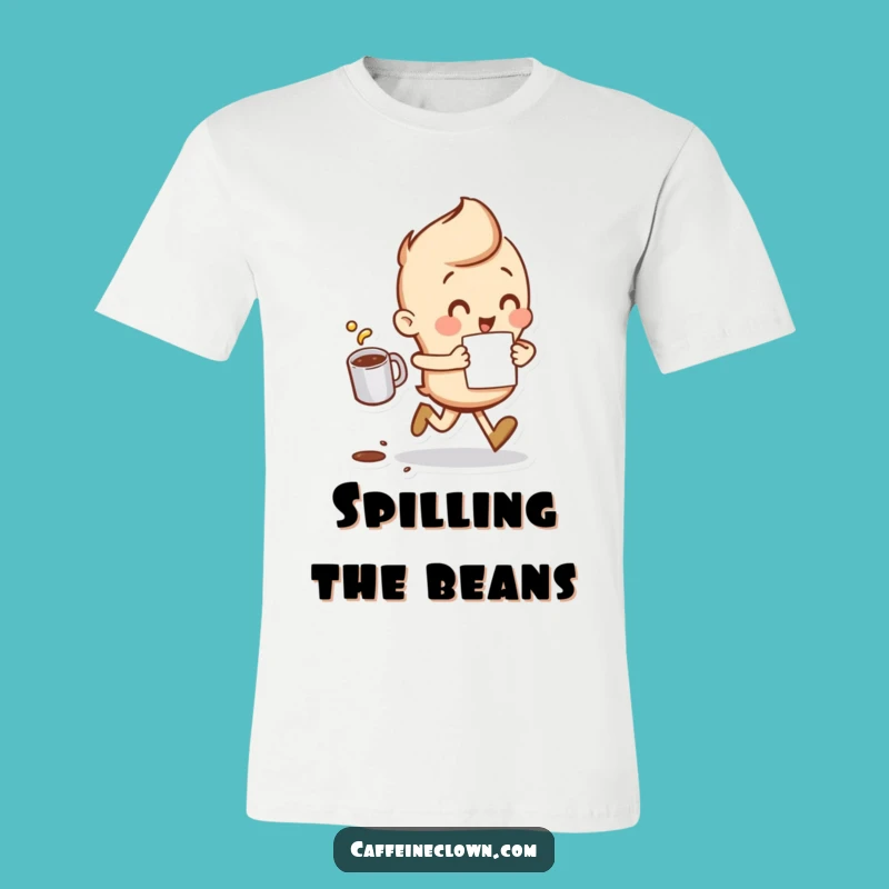 Funny Spilling Coffee Runner T-Shirt - Humorous Gift for Go-Getters