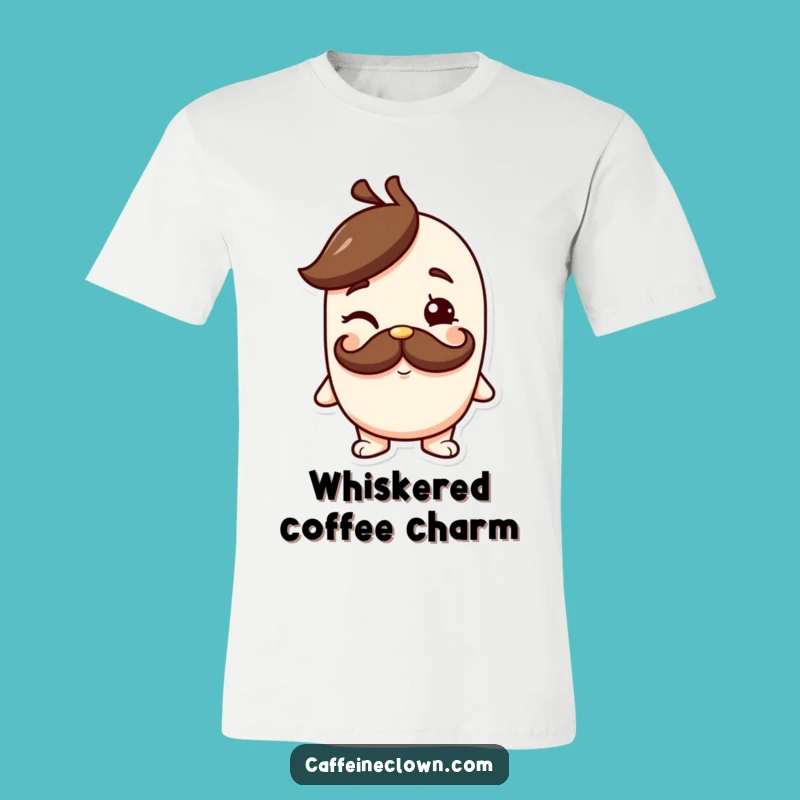 Funny Coffee Mustache T-Shirt: Show Off Your Cheeky Coffee Style!