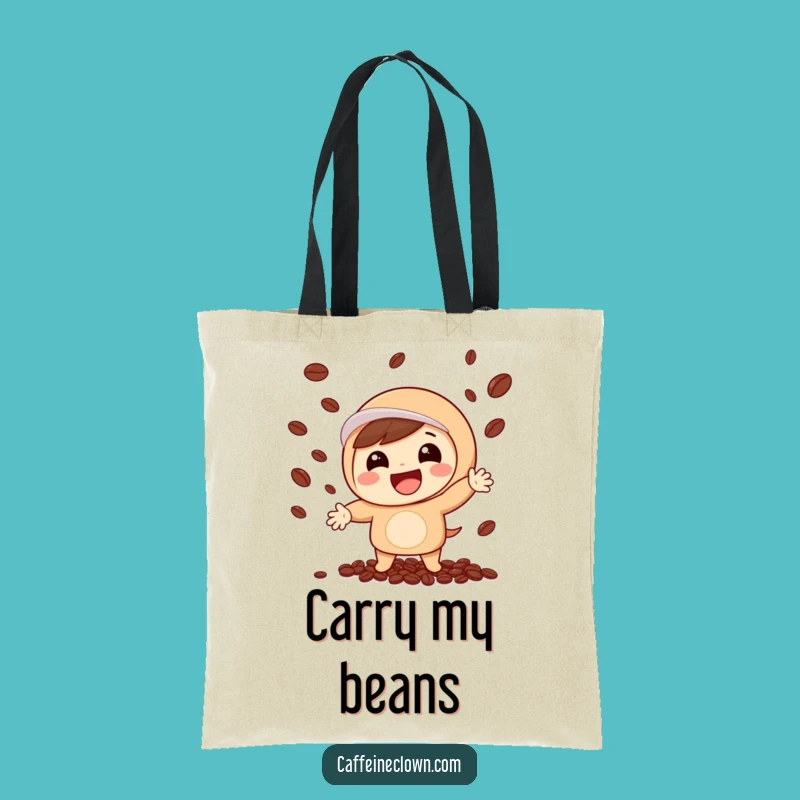 Stylish Funny Coffee Bean Juggling Tote Bag: Carry Your Laughs