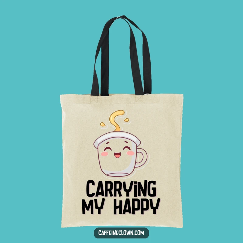 Funny Coffee Mug Hat Tote Bag: Carry Your Joyful Steam Everywhere