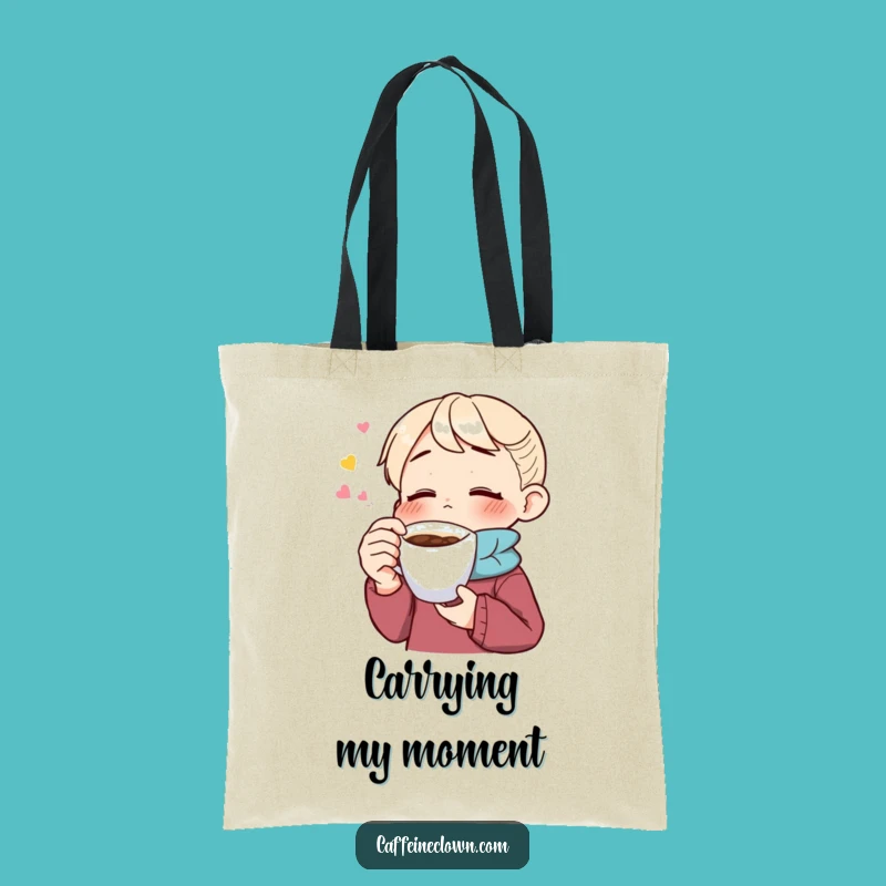 Funny Savoring Coffee Tote Bag: Enthusiast's Blissful Sip Carry-All Gift
